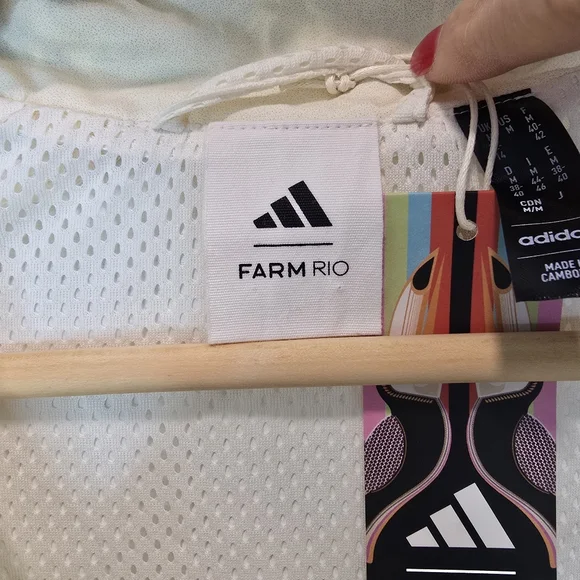 Adidas Tropical Breeze Jacket Farm Rio Cream Colour Size M - Picture 8 of 16